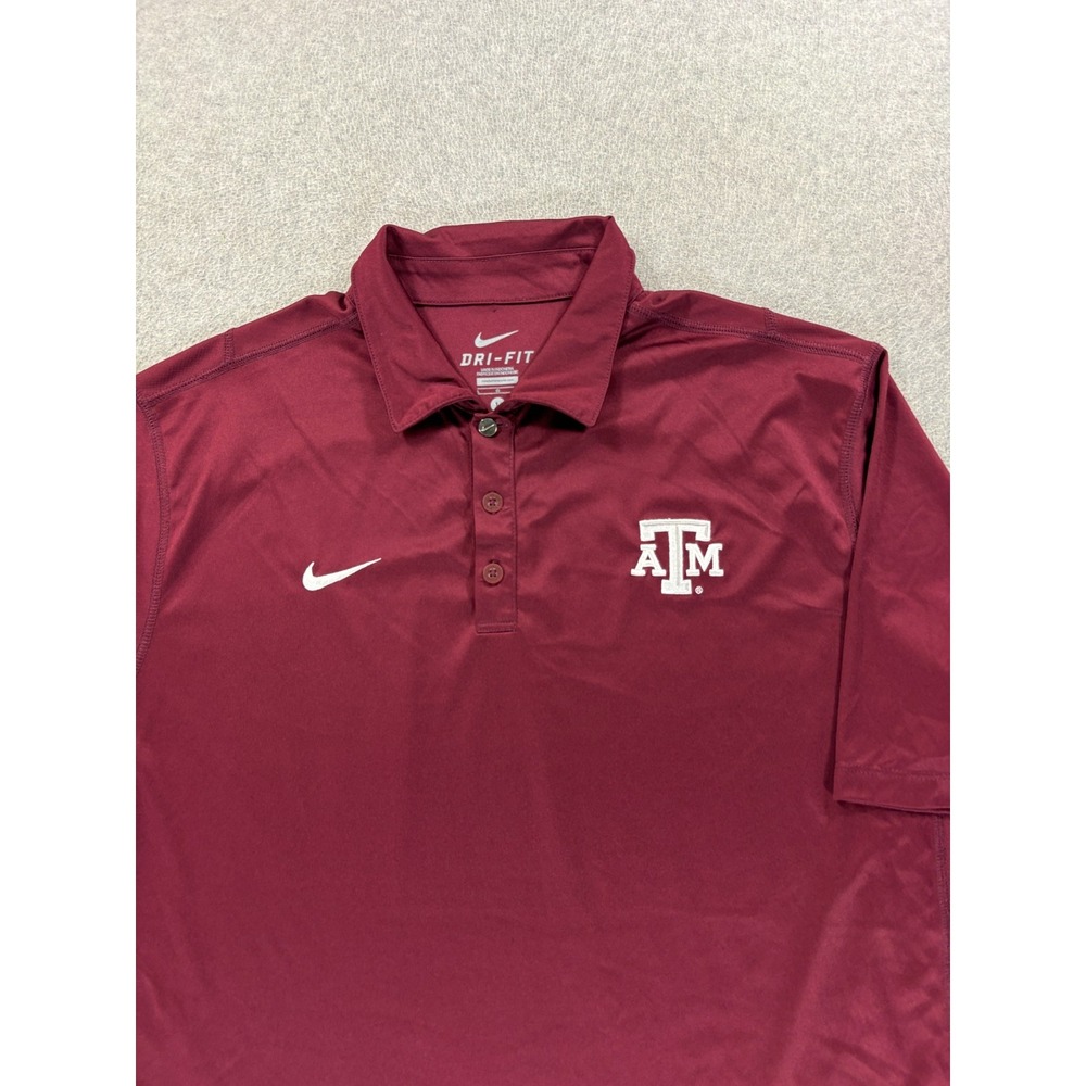 Texas A&M Aggies Nike Dri Fit Stitched Logo Campus Polo Shirt (Men's Large)